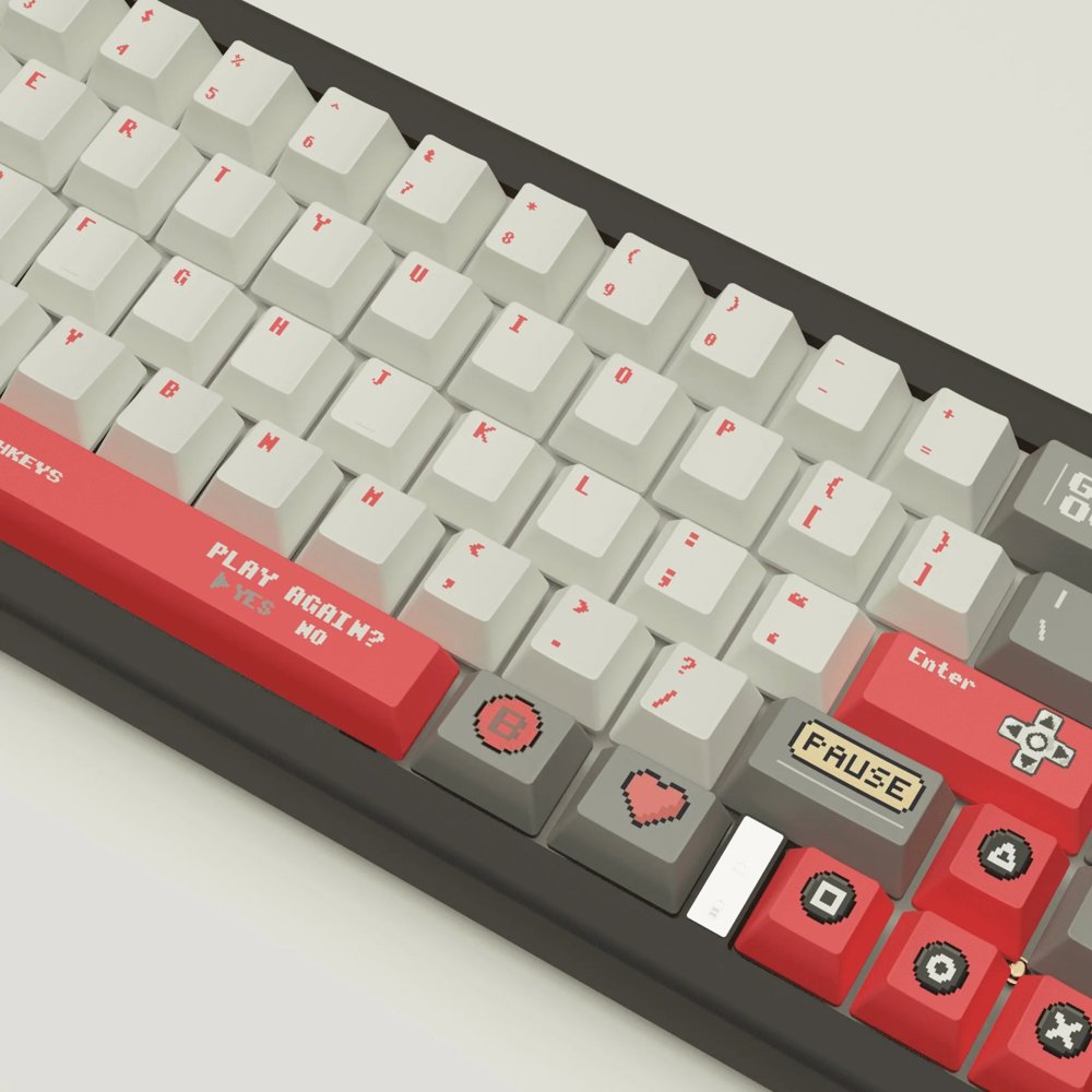 Picture of Pixel Game Design Keycaps and Mechanical Keyboard