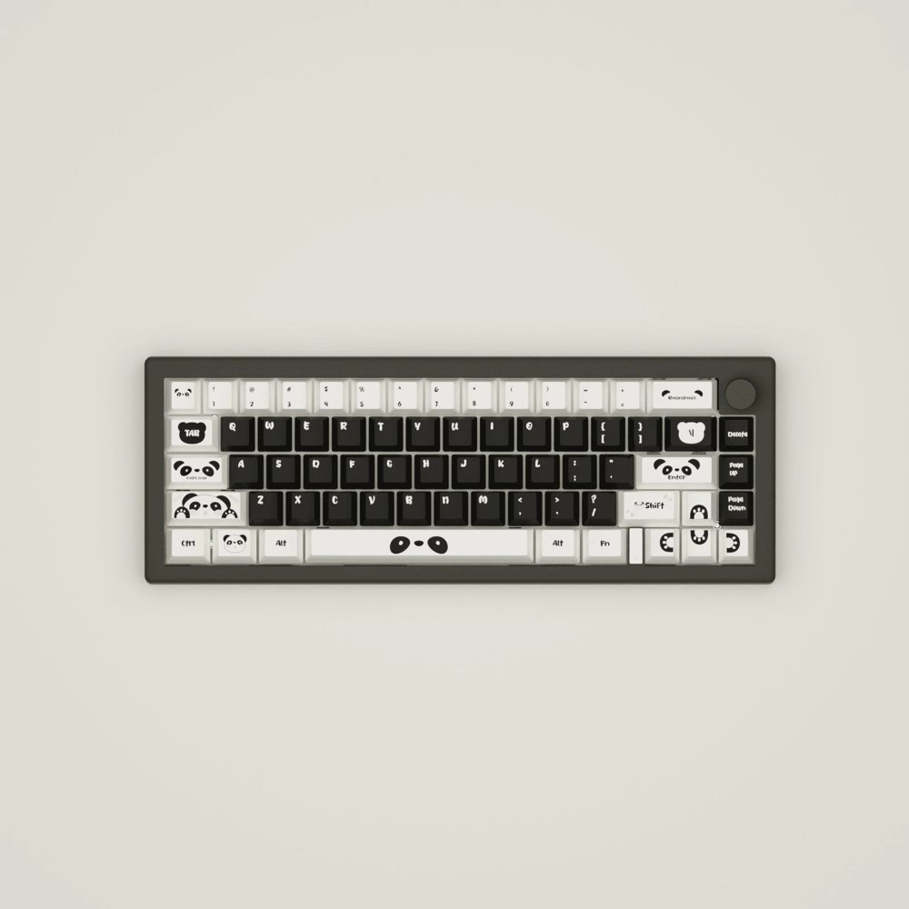 Picture of Panda Design Keycaps and Mechanical Keyboard